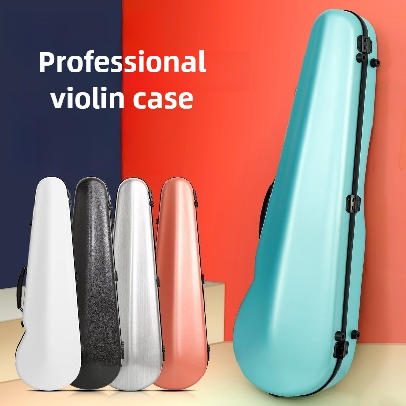Musical Instrument Accessories - カーボンファイバーバイオリンケース落下防止衝突防止保護ケースポータブルバイオリンバッグ軽量楽器アクセサリー