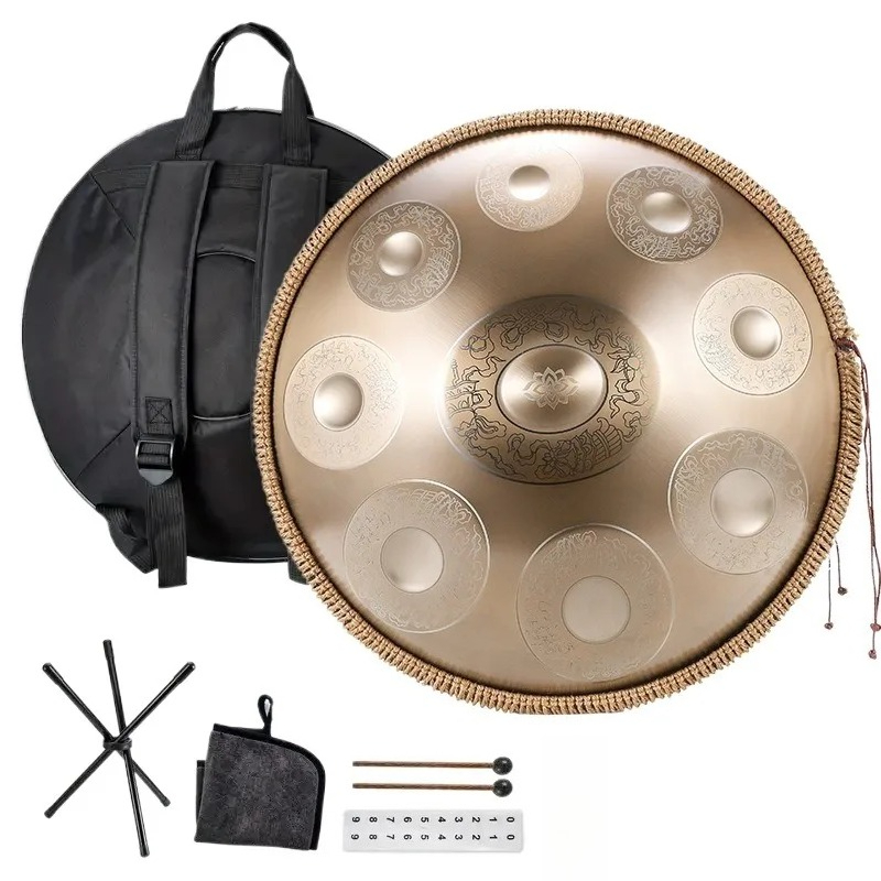 Musical Instrument Percussion - 18 インチステンレス鋼ハンドパン G キーダンス伴奏 432Hz プロフェッショナルハンドパン