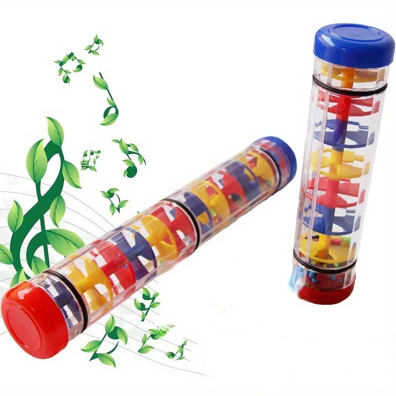 A Musical Instrument You Shake - 1Pc レインメーカー音楽玩具、レインスティックベルハンドシェイクおもちゃモンテッソーリ感覚玩具教育ベビー楽器おもちゃ