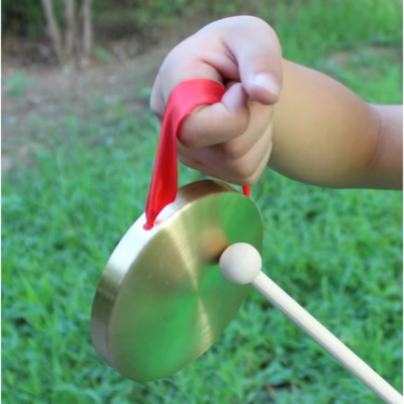 Musical Instrument For Toddlers - 1Pc ハンドゴング 木製スティック付き 伝統的な中国の民族楽器のおもちゃ 子供用 真鍮銅製