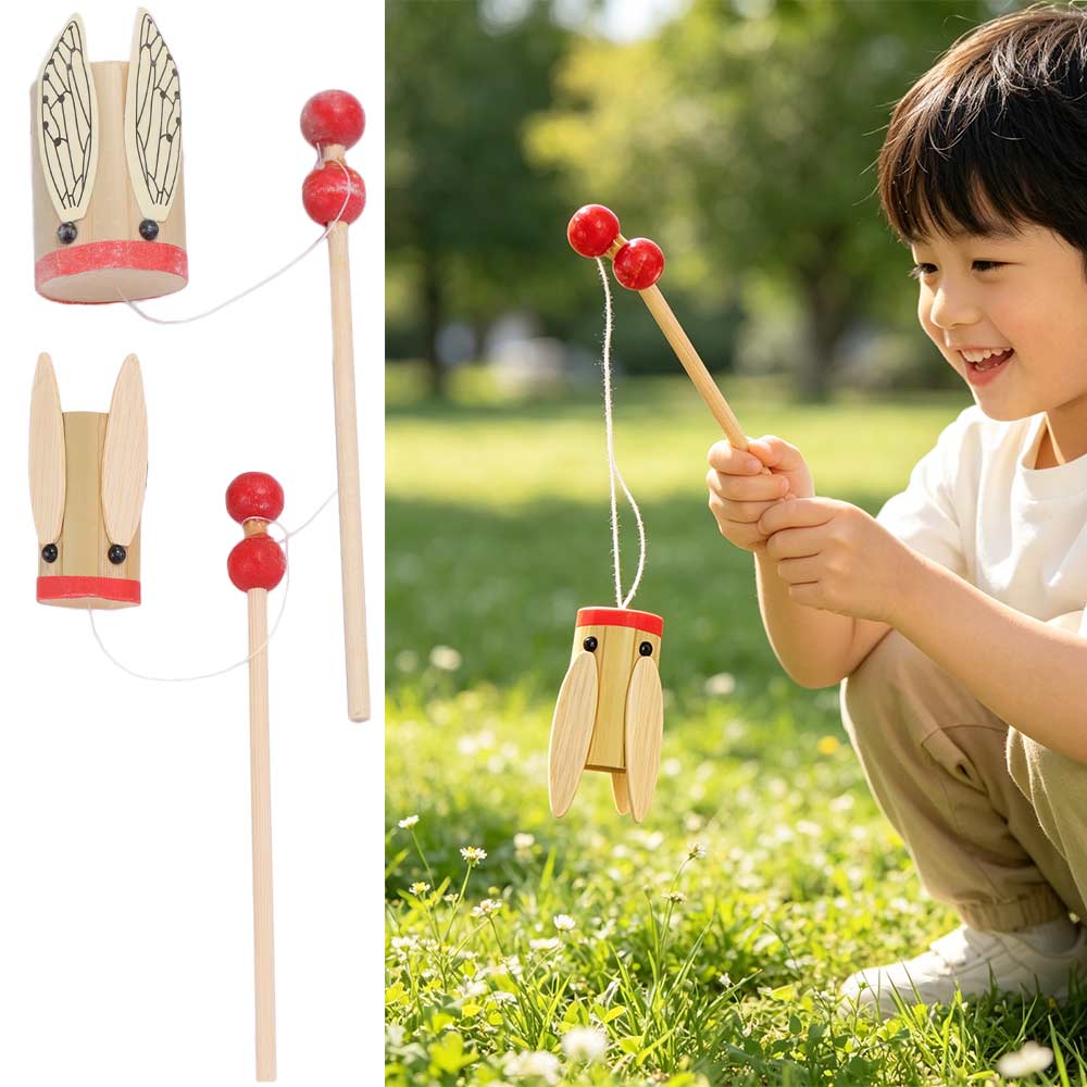 伝統的な中国の竹製蝉のおもちゃ、揺れるデザイン、DIY手作り - A Musical Instrument You Shake のレビューと価格