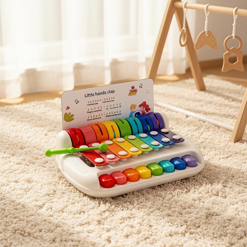 幼児用ピアノおもちゃ 3 in 1 8音ハンドピアノ ベビー - Musical Instrument For Toddlers のレビューと価格