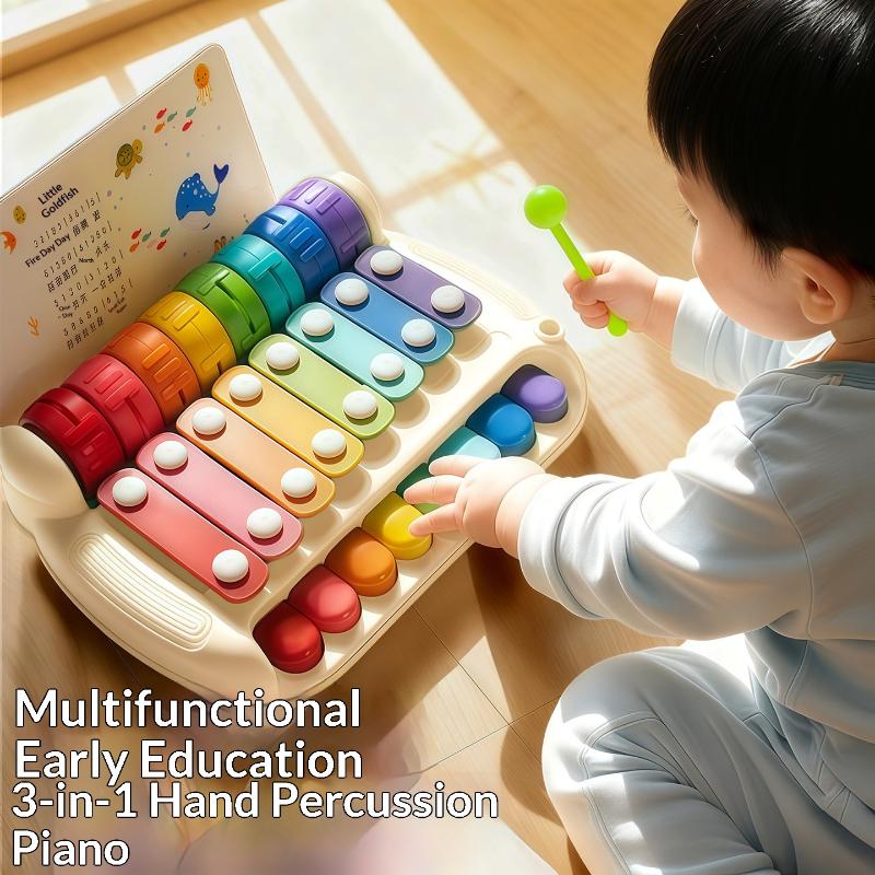 幼児用ピアノおもちゃ 3 in 1 8音ハンドピアノ ベビー - Musical Instrument For Toddlers のレビューと価格