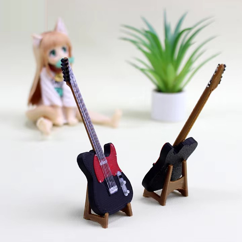 1:12スケールのエレクトリックギターの楽器模型。樹脂製で、 - Musical Instrument Photo のレビューと価格