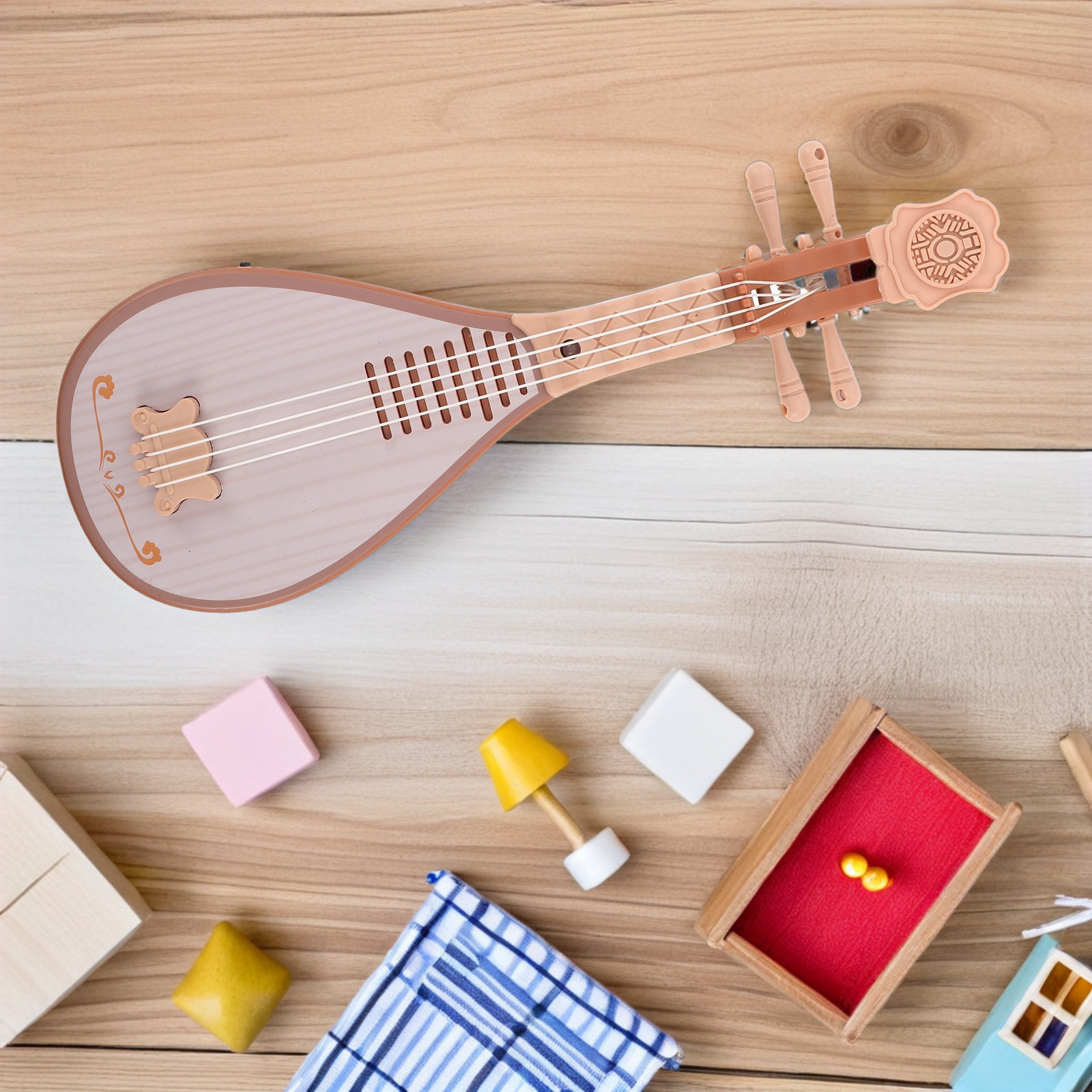 演奏可能な琵琶。伝統的な中国の弦楽器。軽量で、舞台パフォーマ - Musical Instrument Photo のレビューと価格