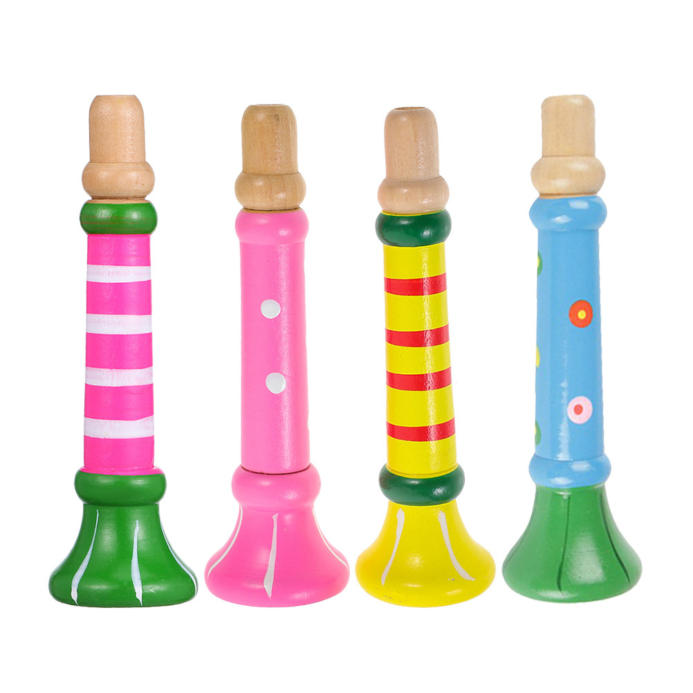 幼児や未就学児向けの、カラフルな小型木製リコーダー4本セット - Musical Instrument For Toddlers のレビューと価格