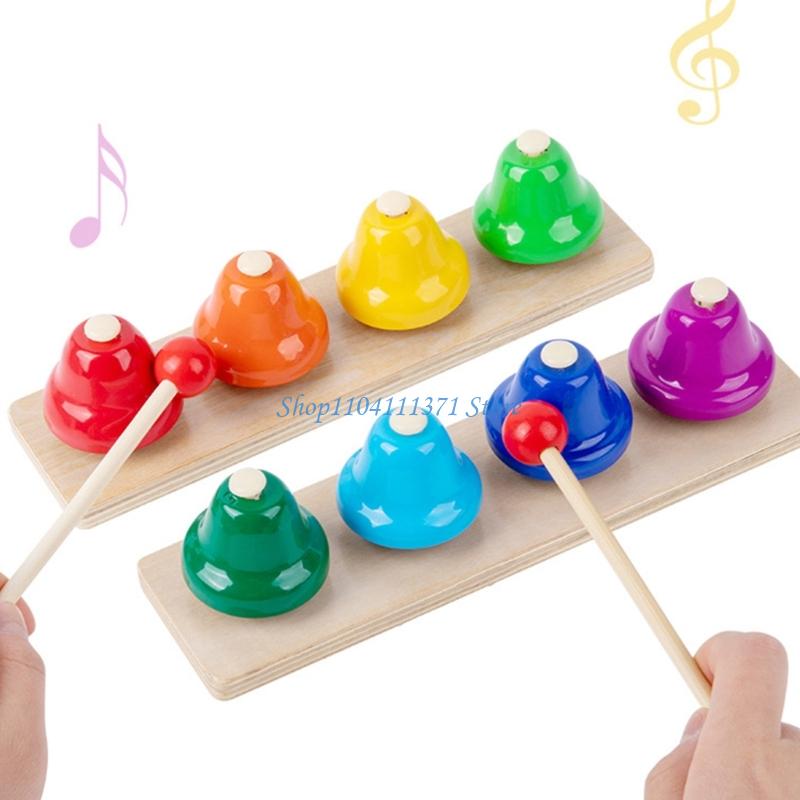 8音ハンドベル デスクベル カラフルなハンドベル 打楽器 音 - Musical Instrument For Toddlers のレビューと価格