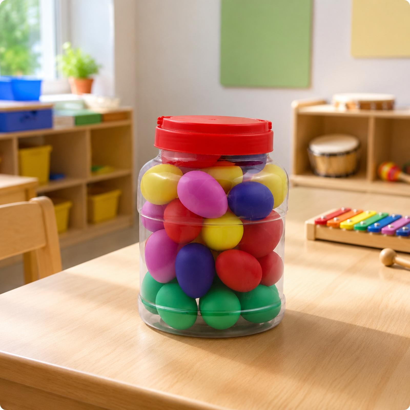 幼児向けの音楽教育用、プラスチック製の卵型リズムシェイカー。 - Musical Instrument For Toddlers のレビューと価格