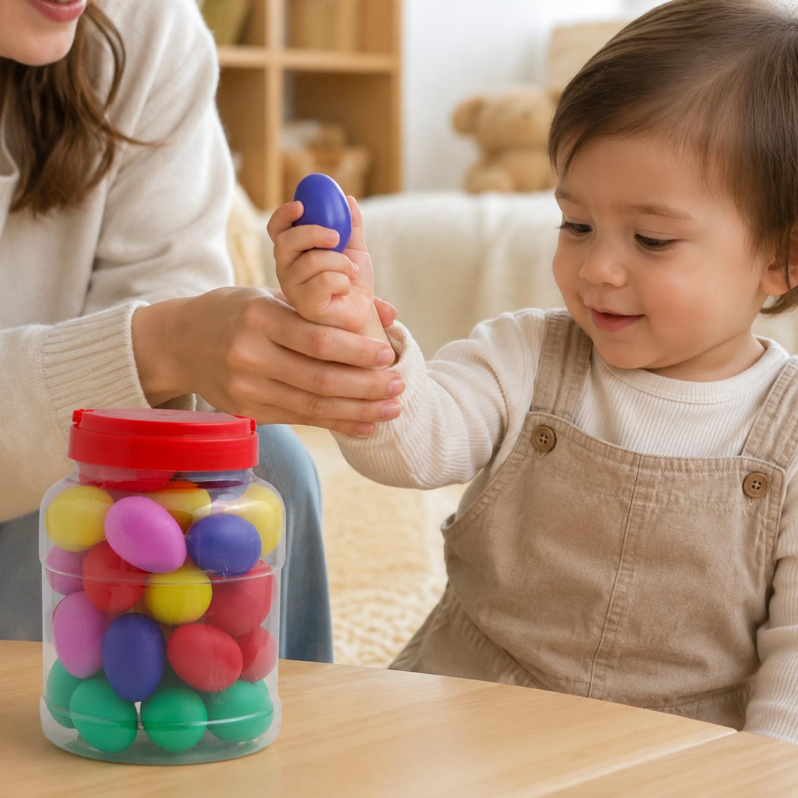 幼児向けの音楽教育用、プラスチック製の卵型リズムシェイカー。 - Musical Instrument For Toddlers のレビューと価格