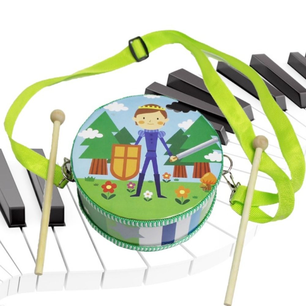 木製子供用ドラム 両面ドラムスティック ストラップ付き 楽器 - Musical Instrument Percussion のレビューと価格