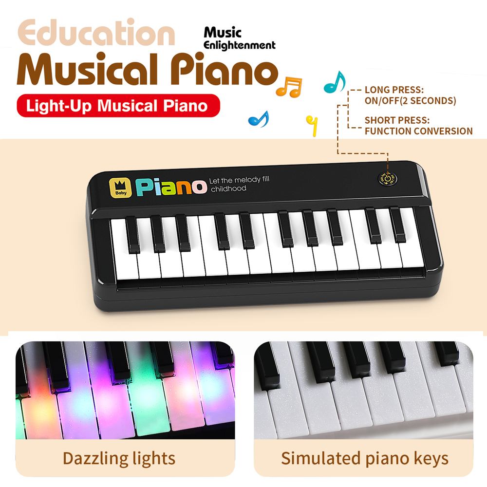 子供用ミニ電子キーボードピアノ、24鍵幼児用ピアノ多機能音楽 - Musical Instrument For Toddlers のレビューと価格
